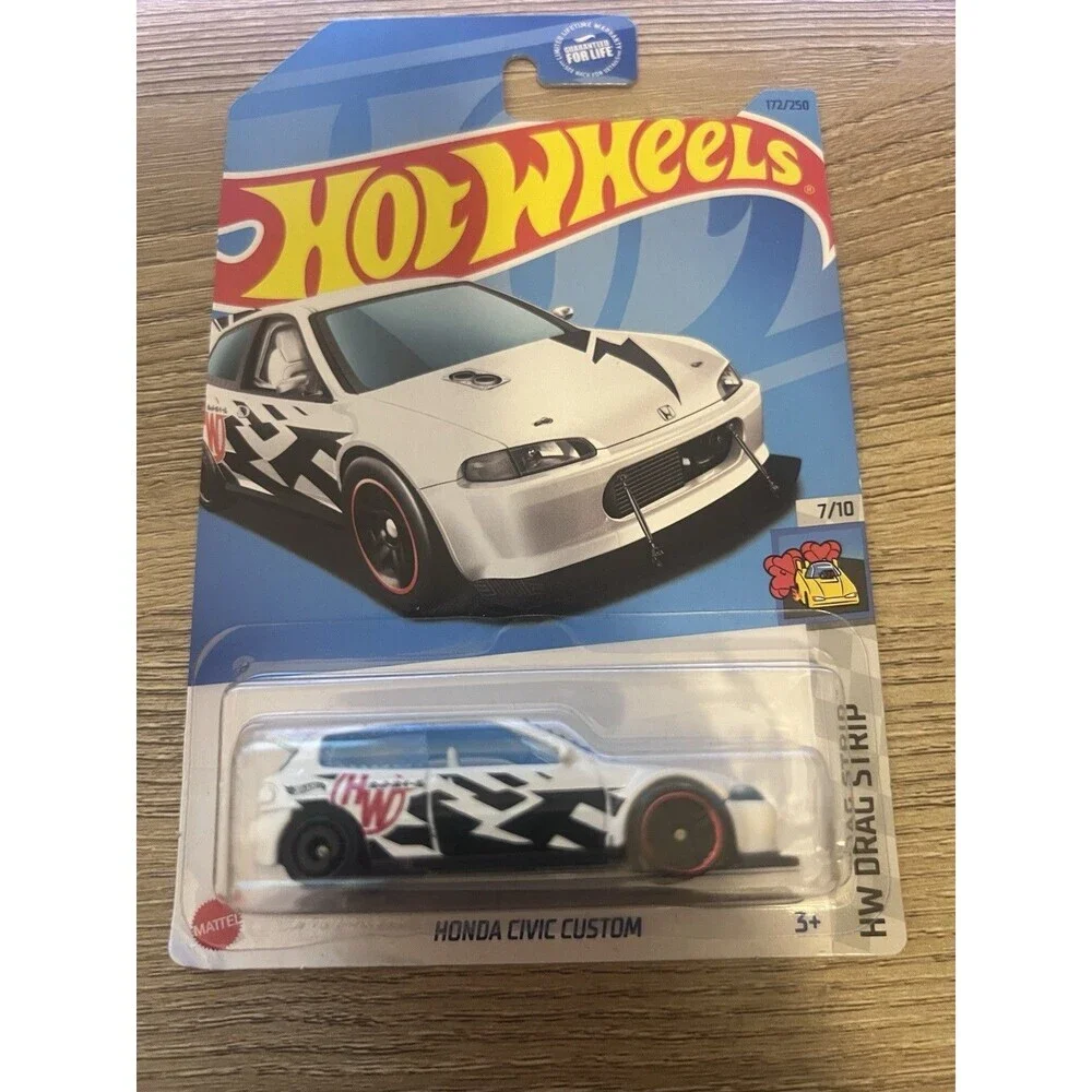 Hot Wheels Honda Civic Custom HW Drag Strip 1:64 White Black Diecast Car 2021